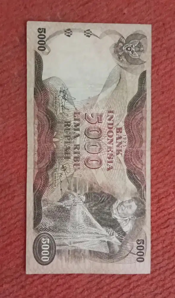 Uang Kertas 5 Ribu Tahun 1975