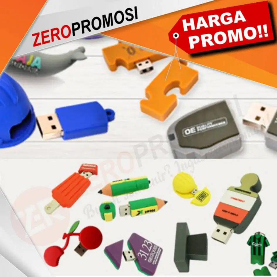 Souvenir USB Flashdisk Custom Karakter Logo Perusahaan