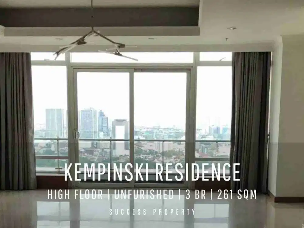 FOR RENT! Kempinski Residence High Floor High Floor 3BR with Private Access to Grand Indonesia Mall