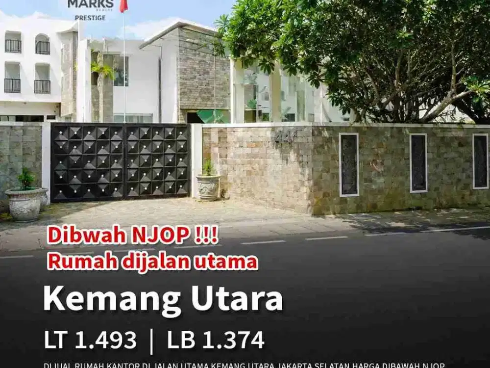 Rumah Kantor di Jalan utama kemang utara , Harga Dibawah NJOP dengan spesifikasi sbb :
* Luas Tanah : 1493 Meter
* Dimensi : Lebar = 25 Meter & Panjang = 57 Meter
* Luas Bangunan : 1374 Meter
* Kamar Tidur : 5 + 2
* Kamar Mandi : 5 + 2
* 3 Lantai
* Swimmi