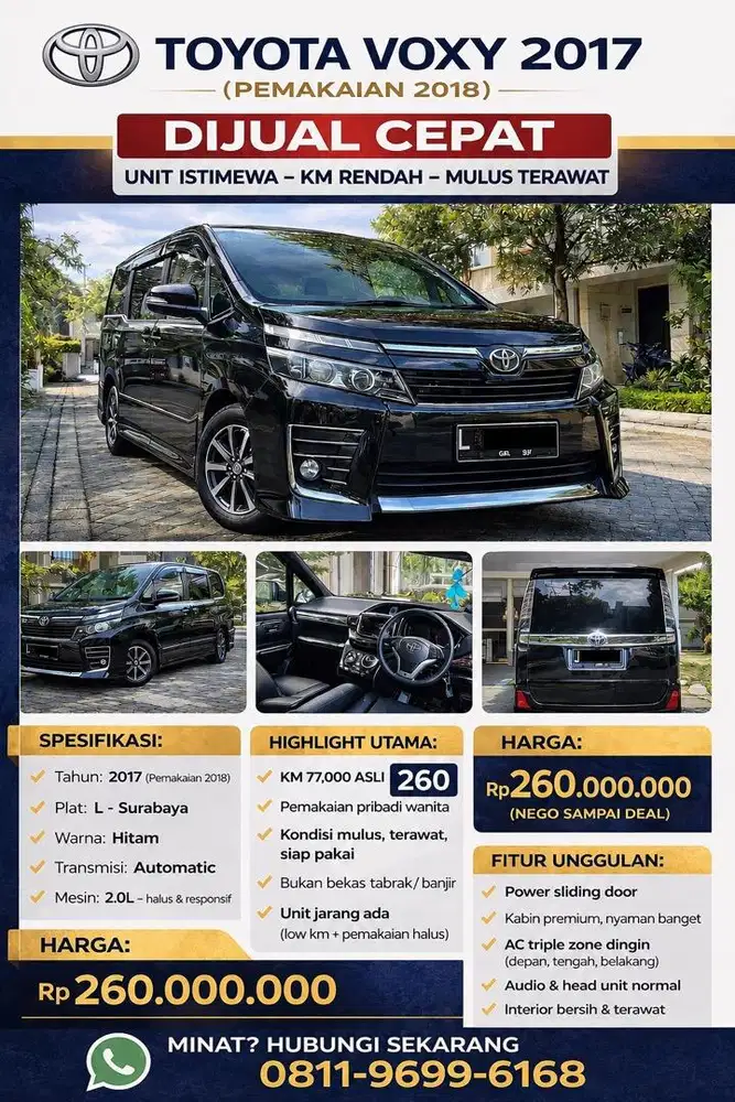 Toyota Voxy 2018 Bensin