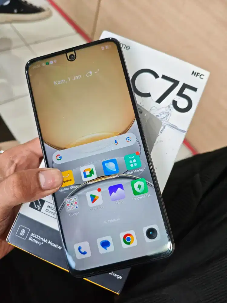 Realme C75 ram 8/128Gb fullset full original mulus no minus terbaik