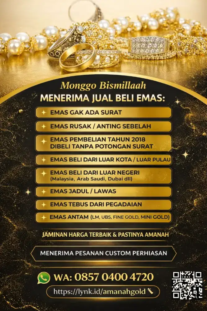 Menerima segala kondisi emas perak dan berlian