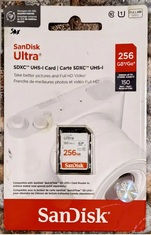 SD CARD SANDISK ULTRA 256 GB 150 MB/S