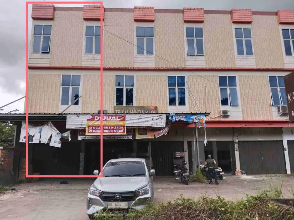 DIJUAL MELALUI LELANG 1 RUKO 3 LANTAI SIAP HUNI DI JLN. LETJEND DR. H. IBNU SUTOWO ALANG-ALANG LEBAR PALEMBANG