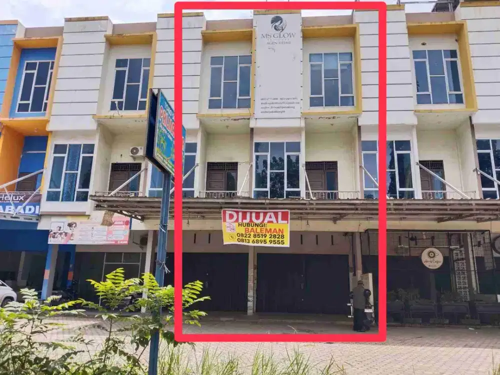 DIJUAL MELALUI LELANG 2 RUKO 3 LANTAI DI JLN. LETJEN TNI DR. H IBNU SUTOWO ALANG-ALANG LEBAR PALEMBANG