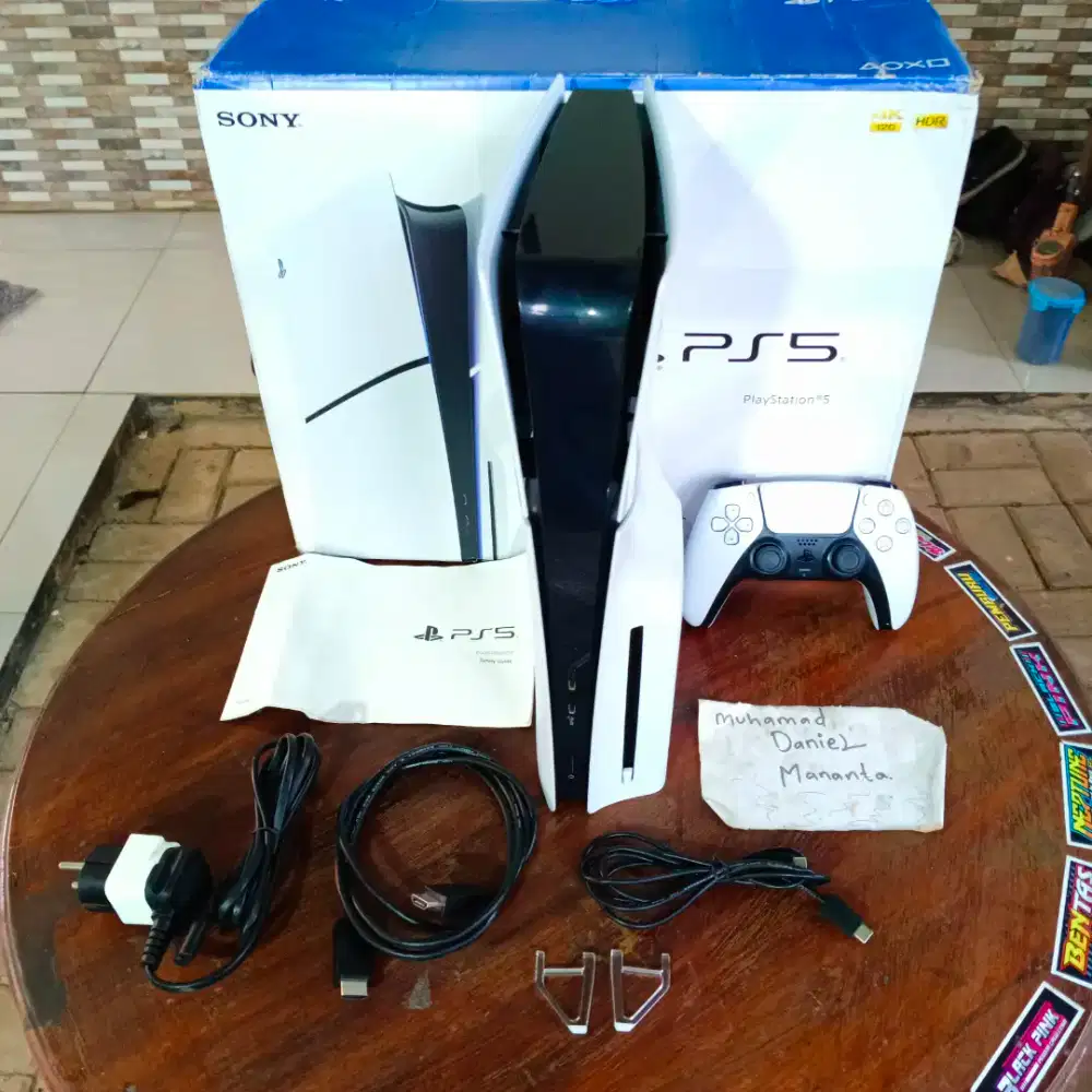 Ps5 slim disc 1TB fullset segel void, playstation ps 5