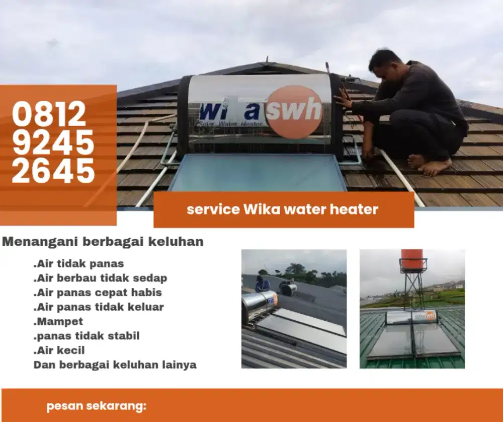 Service Wika water heater pondok aren