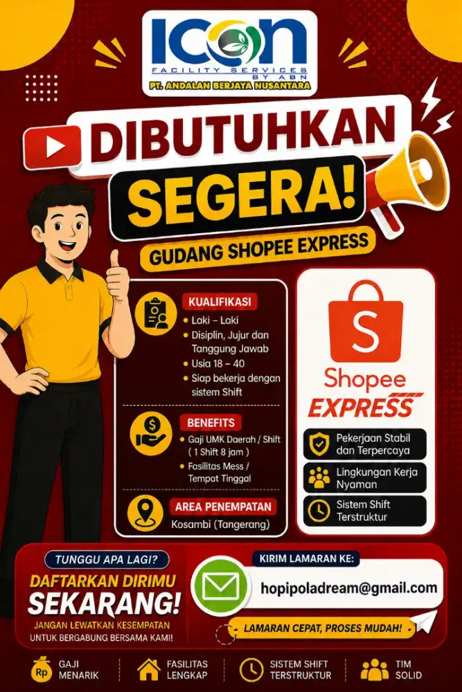 LOWONGAN KERJA GUDANG SHOPEE EXPRESS