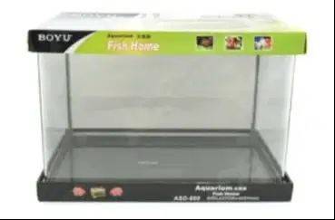 Aquarium Minimalis Modern 85 Liter – Kaca Depan Melengkung Full View