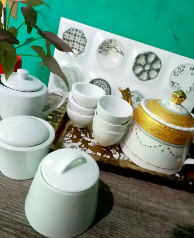 Teapot set teko kramik nakami dan vicenza