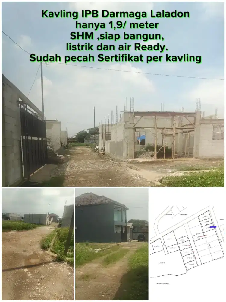 Kavling IPB Darmaga Laladon Siap Bangun SHM