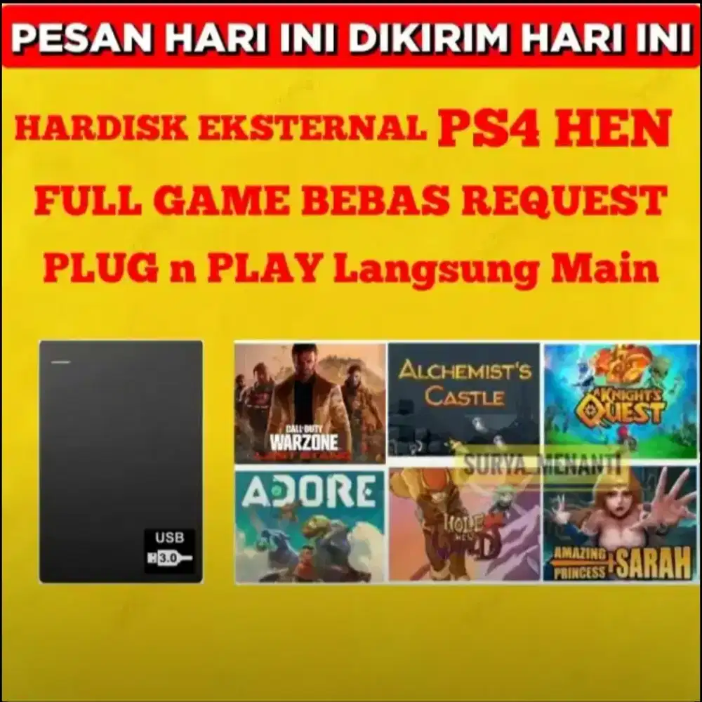 HDD PLayStation 4 320GB MRH MERIAH TERJANGKAU