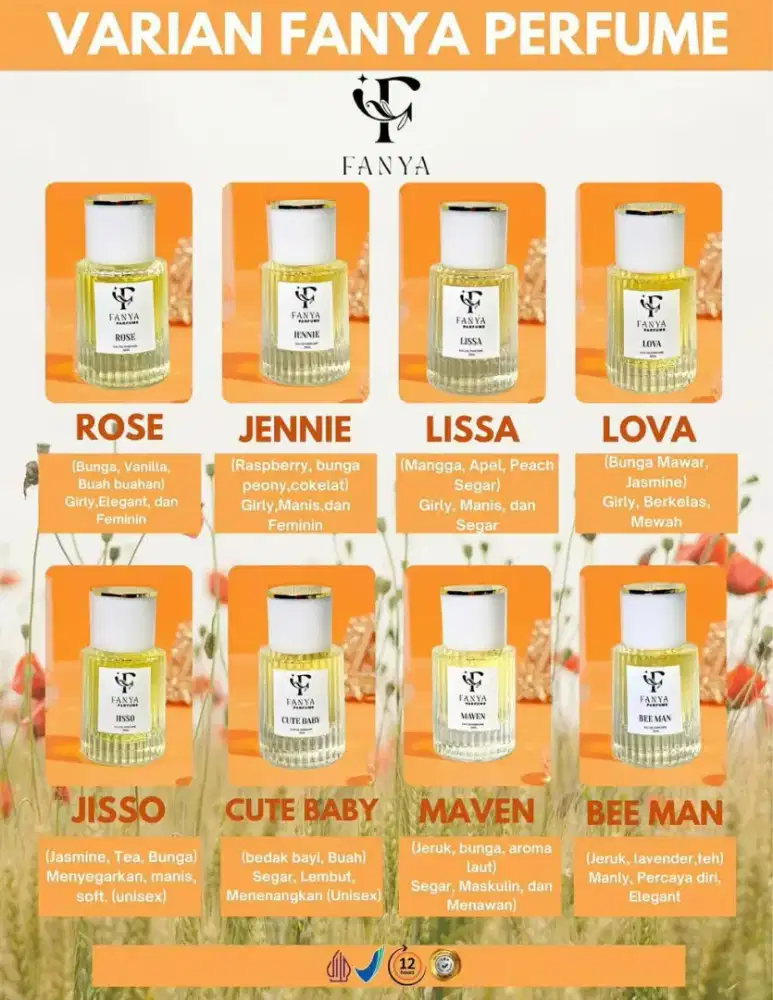 Parfum fanya terbaru 35ml dijamin original