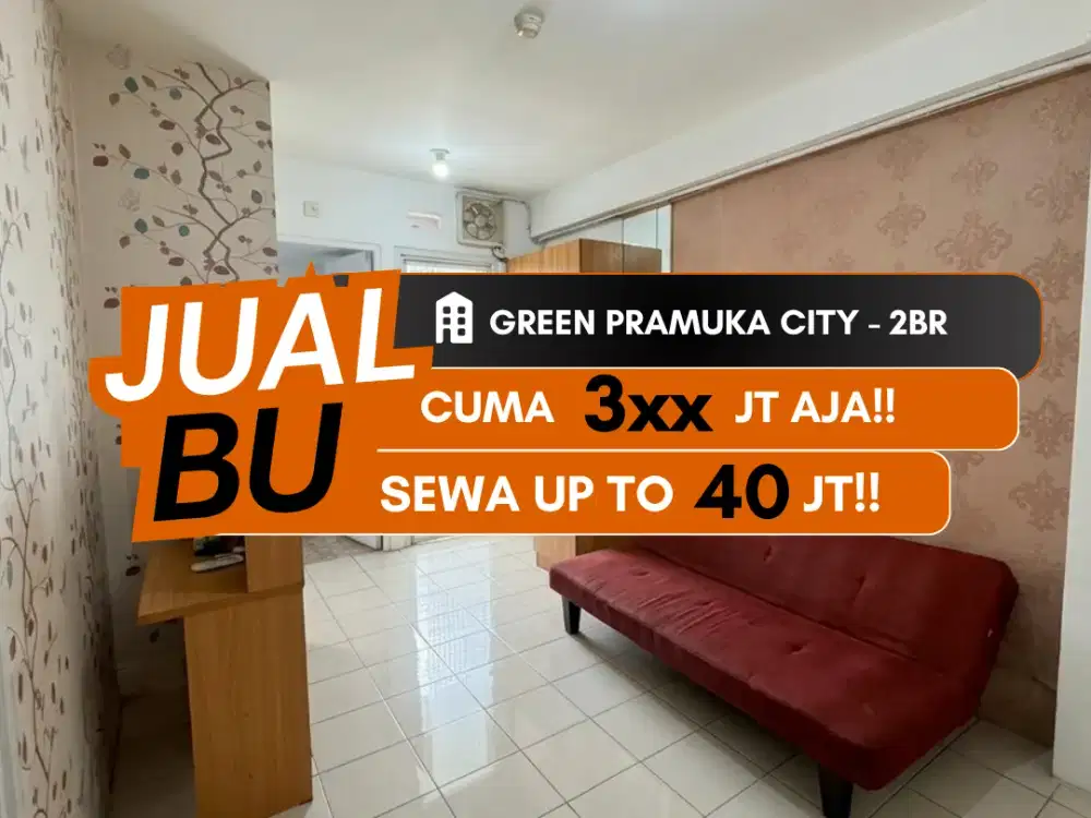 Jual BU Apartemen Green Pramuka City 2BR  Full Furnished Jakarta Pusat