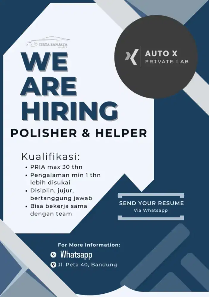 Lowongan Pekerjaan Poles dan Helper Salon Mobil