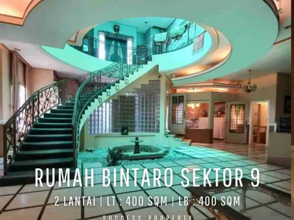 Rumah Bintaro Sektor 9 Unit Hook (Corner lot) 2 Lantai dengan Whirlpool Siap Huni