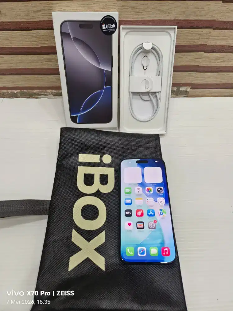 iphone 16 promax 1TB mulus like new Bh 99% ex Garansi Resmi iBox