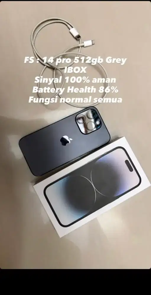 Iphone 14 pro 512 gb ibox normal semua mulus