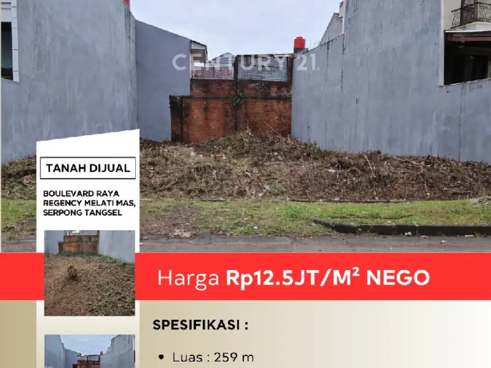 DIJUAL TANAH KAVLING  MELATI  MAS TANGSEL