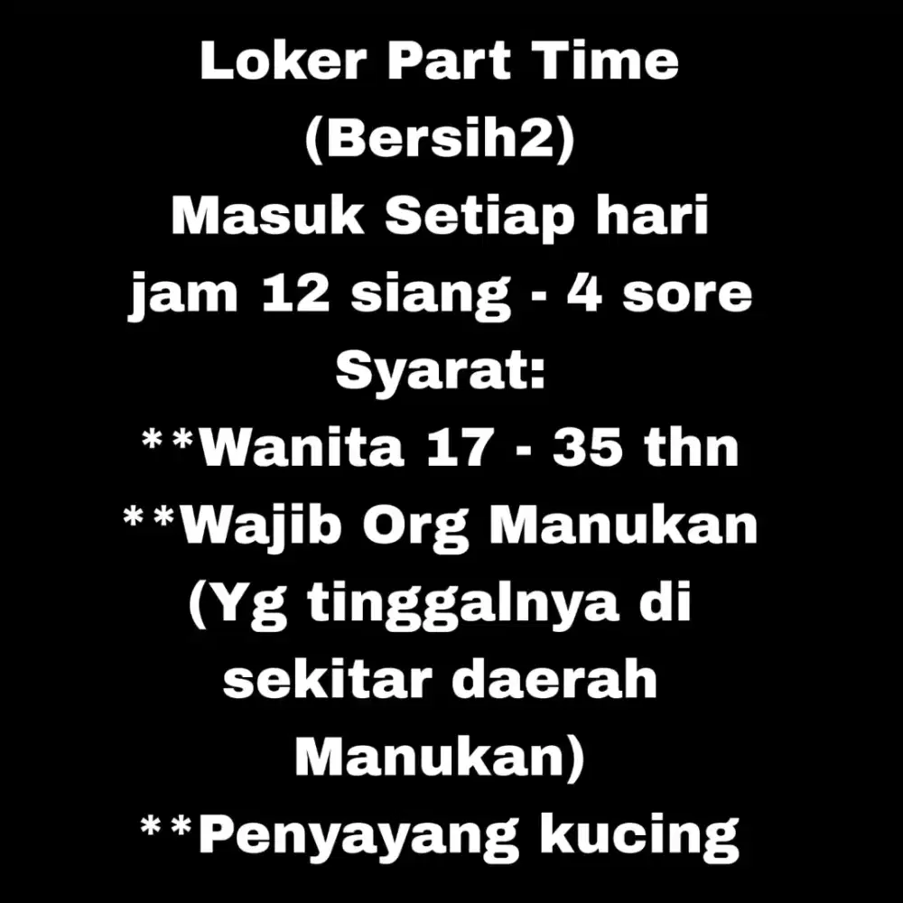 Loker bersih-bersih