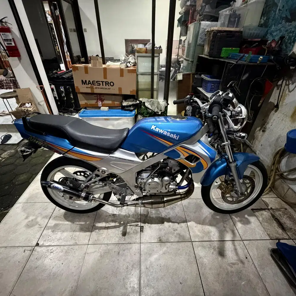 Ninja 150R/ninja 150j-R asli biru 2002 modif istimewa mantap