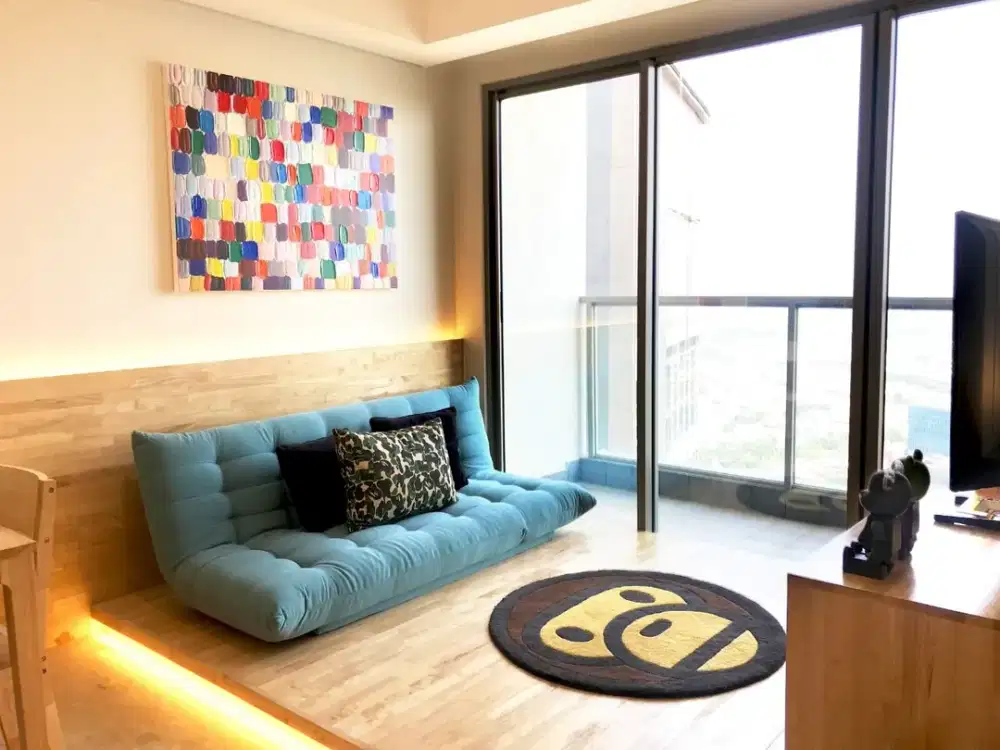 Sewa Penthouse Gold Coast PIK 1BR 51m2 City View Lantai Tinggi Murah