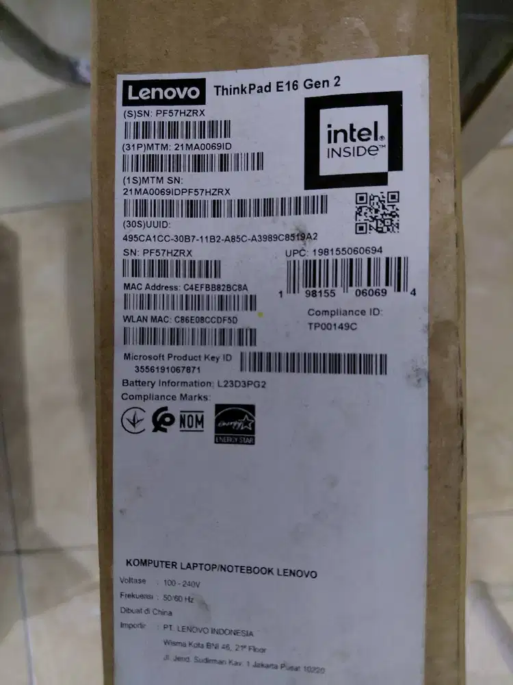 LENOVO THINKPAD E16 GEN2