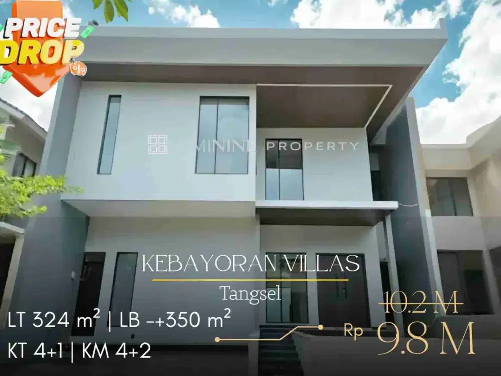 DIJUAL RUMAH BRAND NEW MINIMALIS DI KEBAYORAN VILLAS - PONDOK AREN, TANGSEL