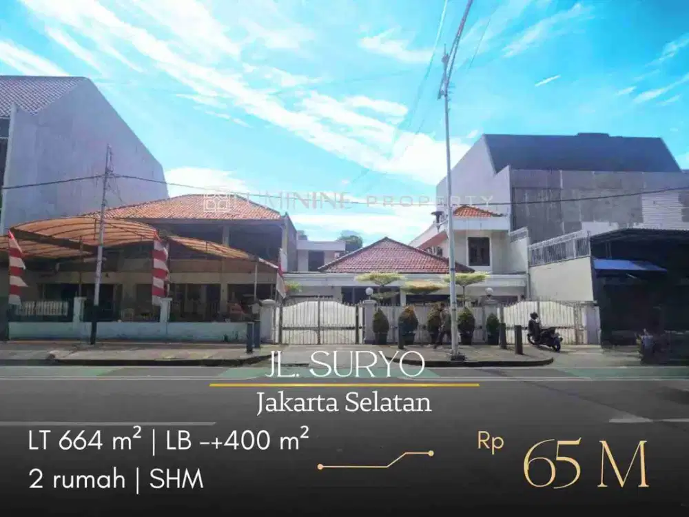 DIJUAL 2 UNIT RUMAH DI KAWASAN KOMERSIL & ELIT. COCOK UNTUK USAHA,MA DI JL. SURYA - KEBAYORAN BARU, JAKSEL