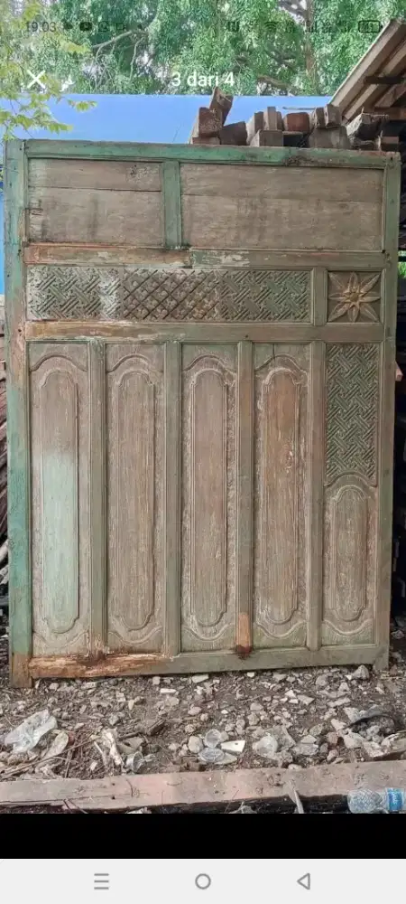 Gebyok ukir Majapahit sepasang 177x240 cm