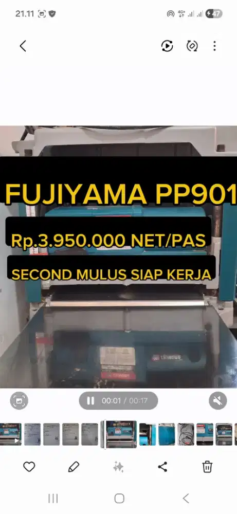 BU Mesin Serut Kayu FUJIYAMA PP9012 1650w second mulus