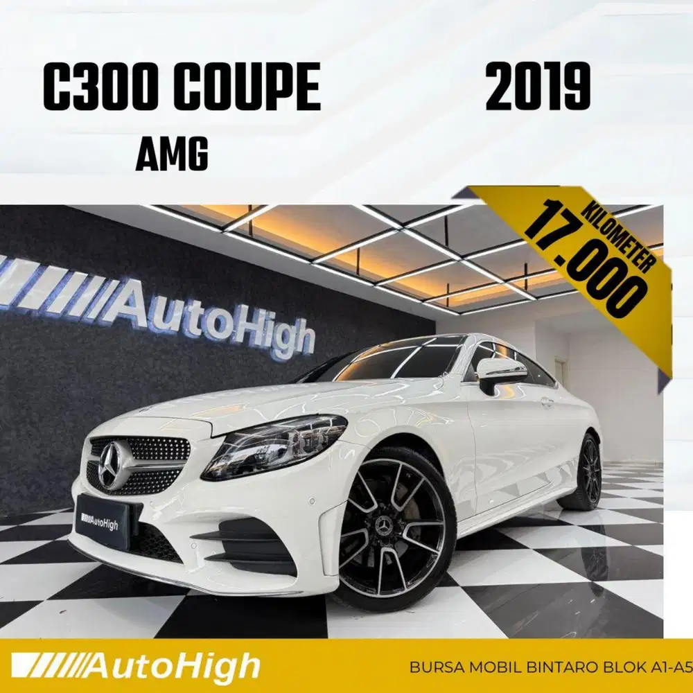 DP10% [Km17.000] C300 Coupe AMG 2019 White Reg 2020 #AUTOHIGH
