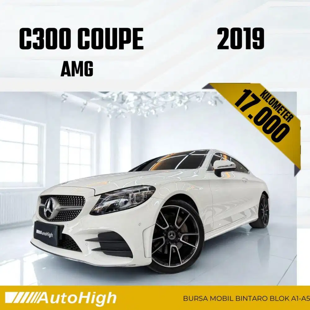 DP10% [Km17.000] C300 Coupe AMG 2019 White Reg 2020 #AUTOHIGH