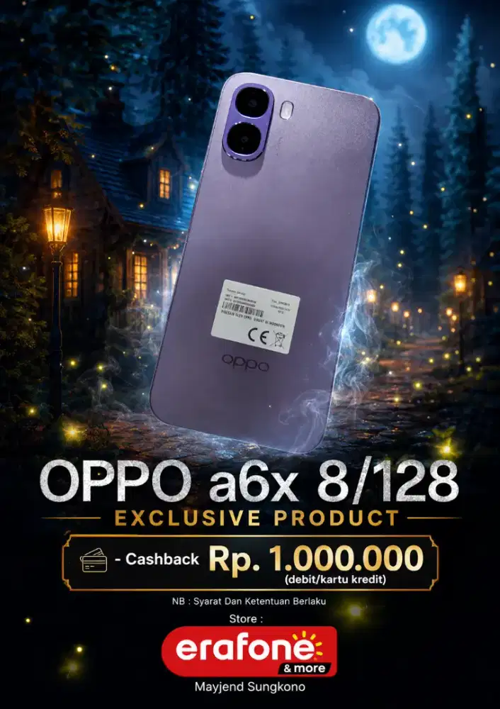 OPPO A6X 8/128 PROMO CASHBACK 1jt