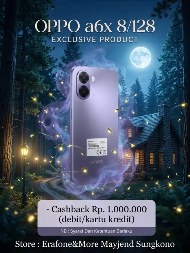 OPPO A6X 8/128 PROMO CAHSBACK 1JT