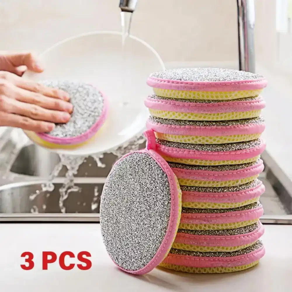 TaffHOME Spons Cuci Piring Double Sides Cleaning Sponge 3 PCS-020