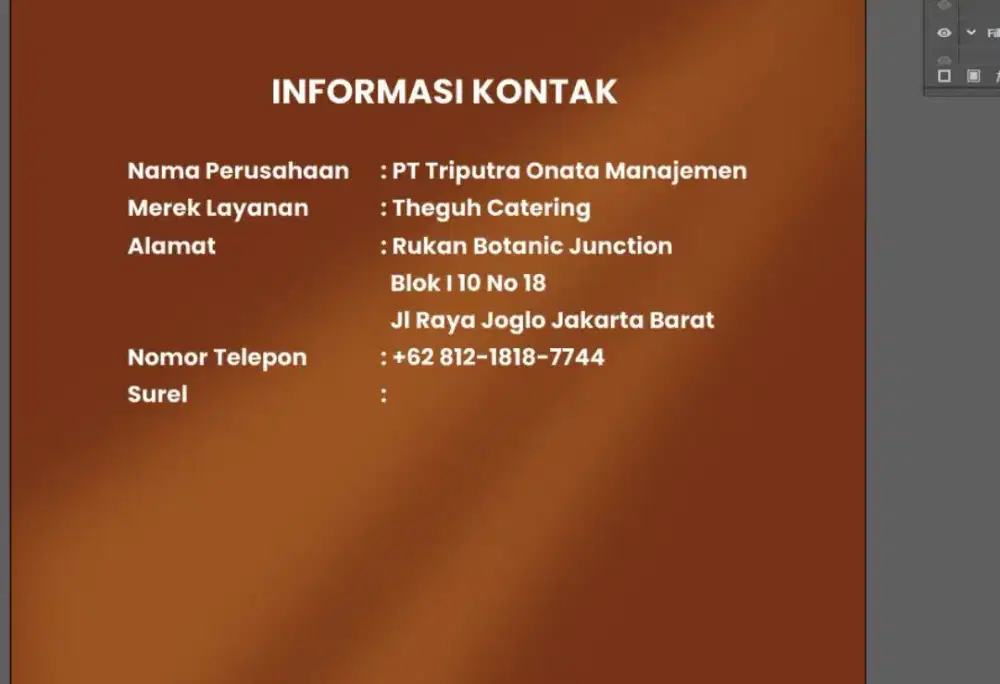 Dibutuhkan  cheff dan helper