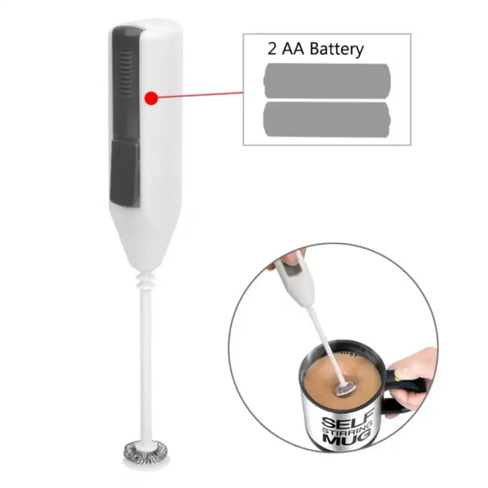 One Two Cups Hand Mixer Mini Pengocok Telur Kopi Milk Frother Battery