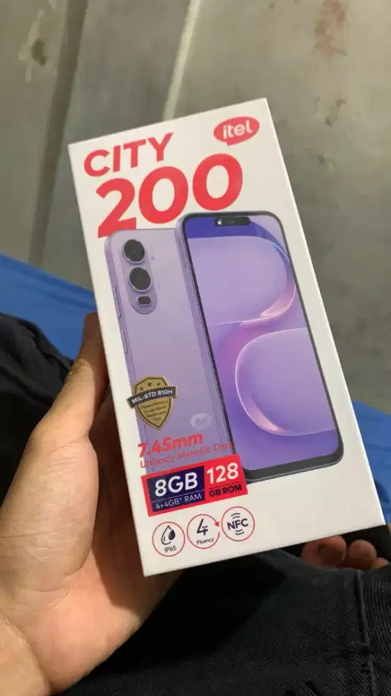 Itel city200 4+4/128 black baru