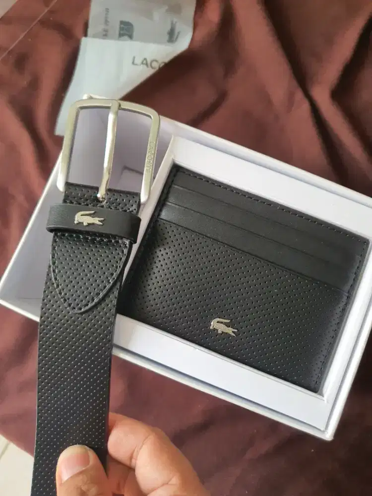 Set ikat pinggang dan dompet kartu LACOSTE
