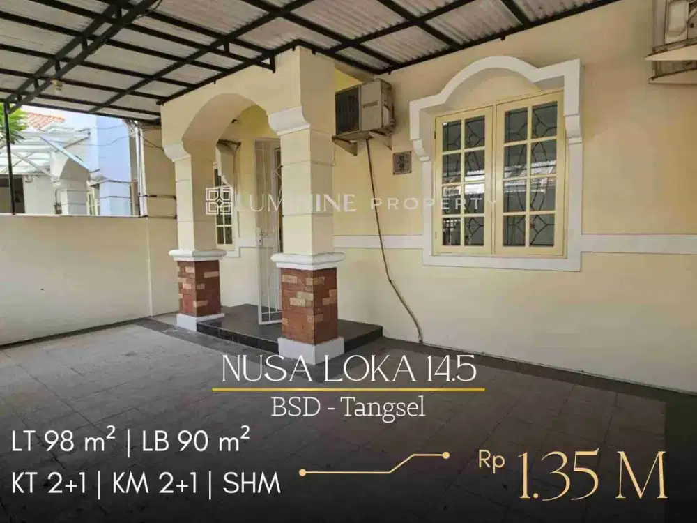 DIJUAL RUMAH DI NUSA LOKA SEKTOR 14.5 -BSD CITY, TANGSEL