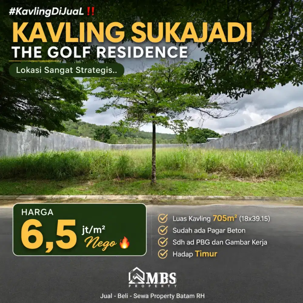 Kavling siap bangun di sukajadi