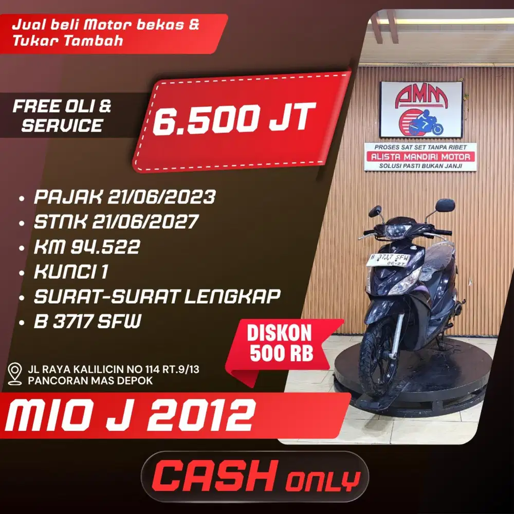 MIO J 2012 CASH ONLY ALISTA
