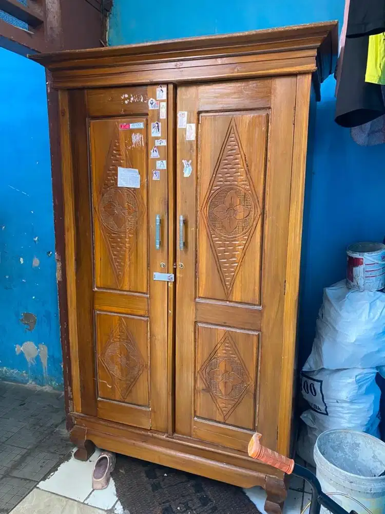 Jual murah lemari jati