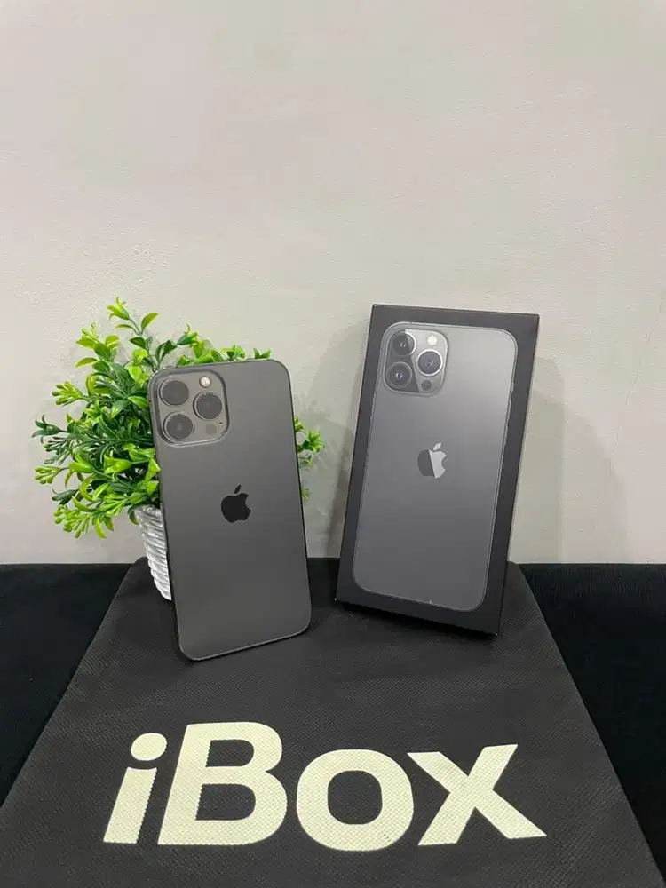 IPhone 13 ProMax 256GB iBox Graphite mulus Fullset Ori BH88% 3Utool 98