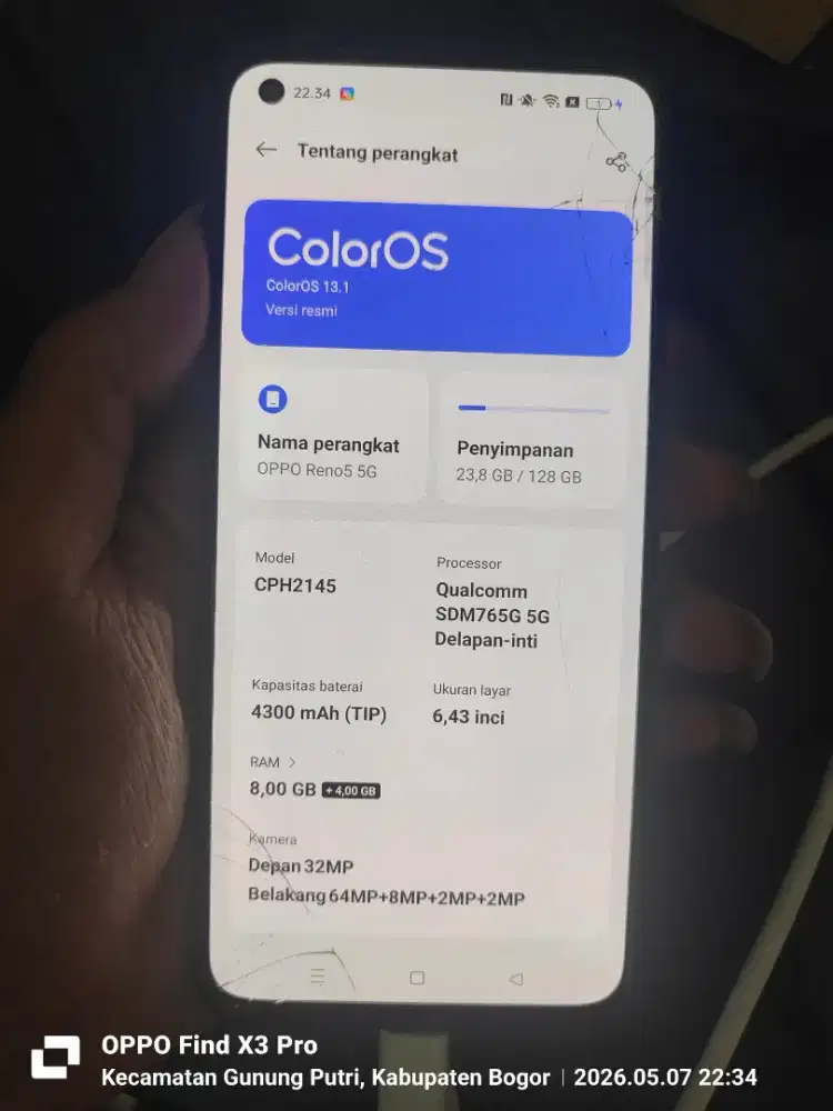 Oppo reno 5 5g 8/128
