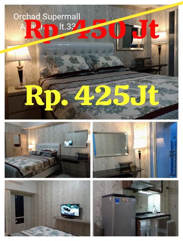 DIJUAL HARGA MIRING APARTEMENT ORCHARD MANSION FULL FURNISHED PAKUWON!
