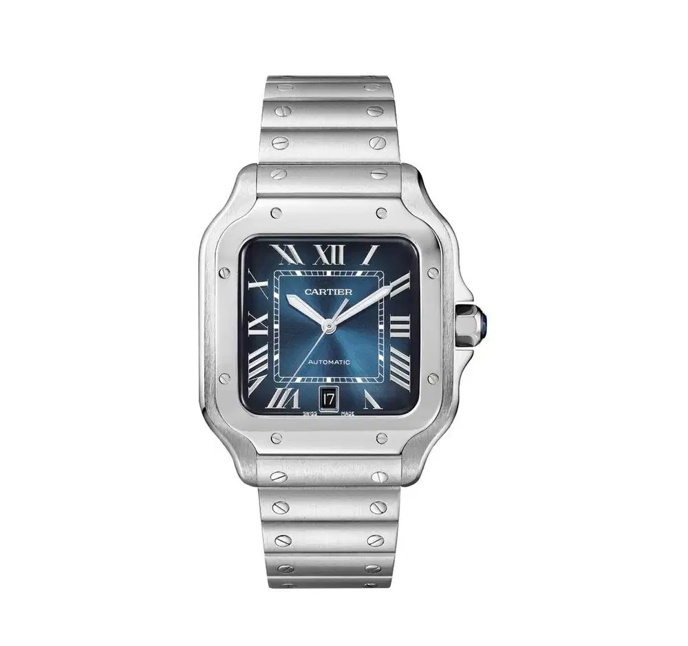 Cartier New Santos 100 Large Blue Dial with Bracelet
