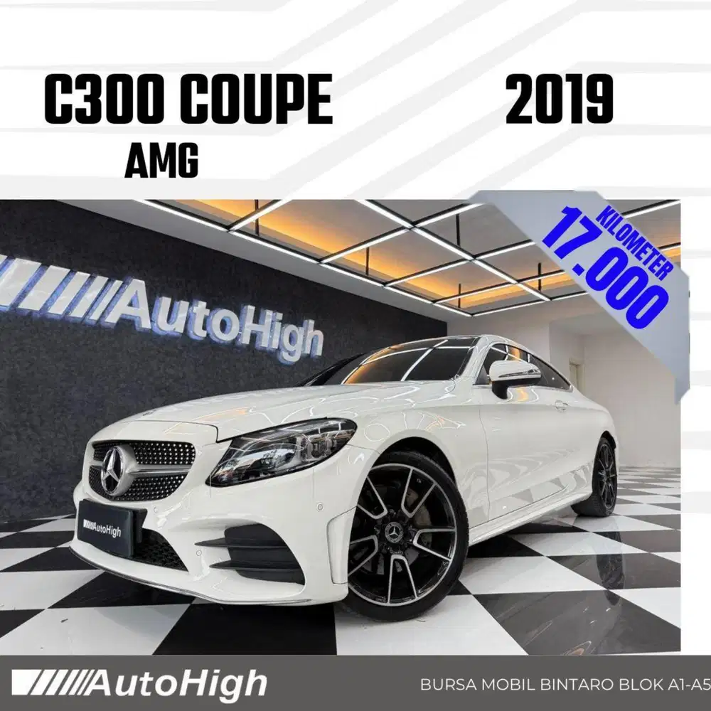 DP10% [Km17.000] C300 Coupe AMG 2019 White Reg 2020 #AUTOHIGH